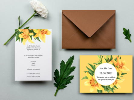 save the date wedding card by Lizzy Lloyd Designs